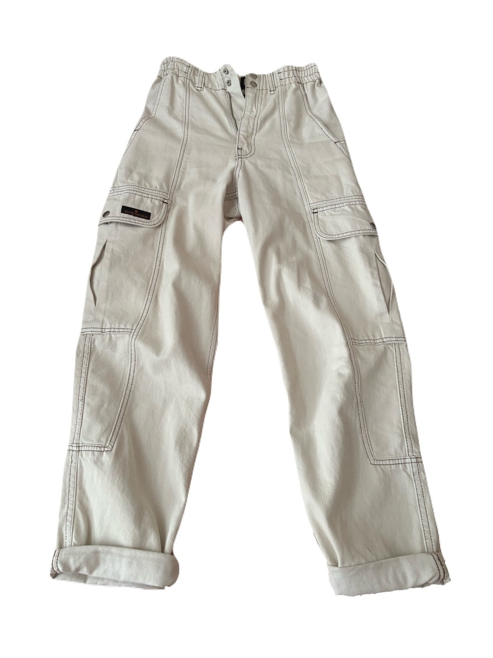 BDG Cream Cargo Skate Jean Utility Trousers